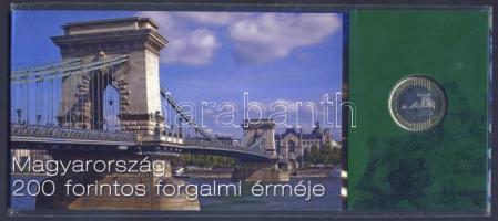 2009. 200Ft elsőnapi veret díszcsomagolásban + 2006. 200Ft "FB" "Búcsú a 200Ft-os bankjegytől" T:I,BU Csak 12.000db!