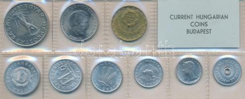 1974. 2f-10Ft 9db klf érmés forgalmi sor fóliatokban T:1