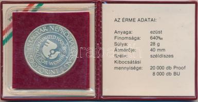 1984. 500Ft Ag "Nők évtizede" dísztokban tanúsítvánnyal T:PP
