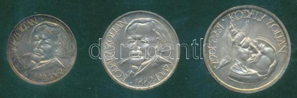 1967. 25Ft Ag + 50Ft Ag + 100Ft Ag "Kodály" sor eredeti MNB tokban(zöld) T:BU
