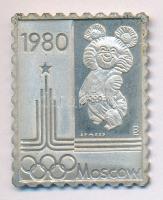 1980. ÁP bélyeg érem "Moszkvai Olimpia / Misa" Ag(835) T:PP