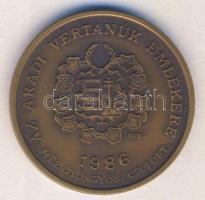 Bognár György (1944-) 1986. "MÉE Gyöngyösi Csoport - Aradi Vértanúk / Damjanich János" Br ...