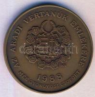 Bognár György (1944-) 1988. "MÉE Gyöngyösi Csoport - Aradi Vértanúk / Knézich Károly" Br e...