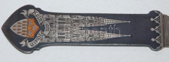 Köln am Rhein Sollingeni acél levélnyitó díszkés / Koln am Rhein Sollingen steel letter opener