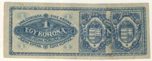 1920. 1K-ból összeragasztott "Egy Rongy Korona" korabeli humor