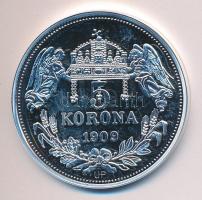 DN "Királyi koronák / Ferenc József 5 korona" Ag(999) emlékérem, (20g/38,61mm) T:PP Tanúsítvánnyal. Csak 2000db!