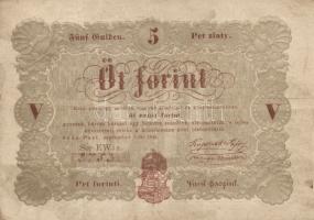 1848-49. Kossuth bankó sor 15Kr + 30Kr + 1Ft + 2Ft + 5Ft piros + 10Ft + 100Ft T:vegyes