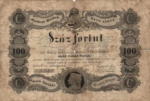 1848-49. Kossuth bankó sor 15Kr + 30Kr + 1Ft + 2Ft + 5Ft piros + 10Ft + 100Ft T:vegyes