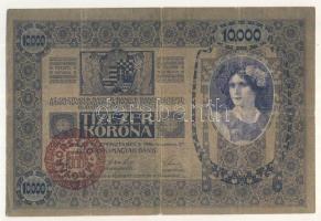 1918. 10.000K piros "Magyarország" körbélyegzővel T:III-