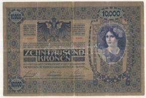 1918. 10.000K piros "Magyarország" körbélyegzővel T:III-