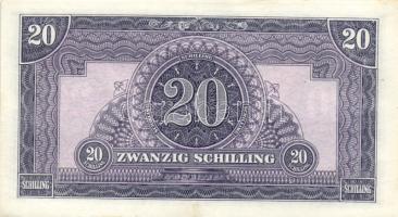 Ausztria/Szövetséges katonai megszállás 1944. 20Sch (4x) egymás utáni sorszámmal T:I-
Austria/Allied...