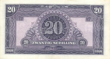 Ausztria/Szövetséges katonai megszállás 1944. 20Sch (4x) egymás utáni sorszámmal T:I-
Austria/Allied...