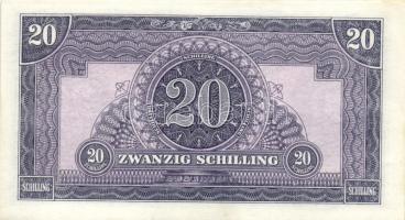 Ausztria/Szövetséges katonai megszállás 1944. 20Sch (4x) egymás utáni sorszámmal T:I-
Austria/Allied...