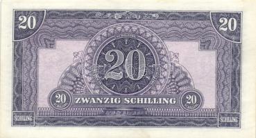 Ausztria/Szövetséges katonai megszállás 1944. 20Sch (4x) egymás utáni sorszámmal T:I-
Austria/Allied...