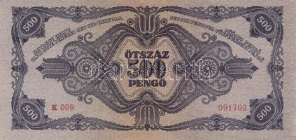 1945. 500P (3x) egymás utáni sorszámmal T:I