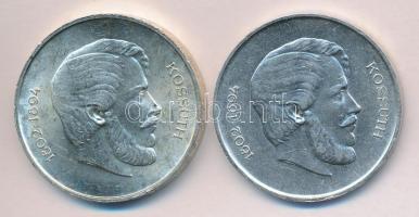 1946. 5Ft Ag "vastag Kossuth" T:1- ph. + 1947. 5Ft Ag "Kossuth" T:2