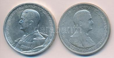 1930. 5P Ag "Horthy-jobbra" T:3 + 1939. 5P Ag "Horthy - balra" T:2 apró ph