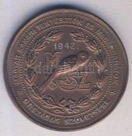 Schuck József 1942. "Magyar Kanári Tenyésztők és Madárbarátok Országos Szövetsége / Érdem jeléü...