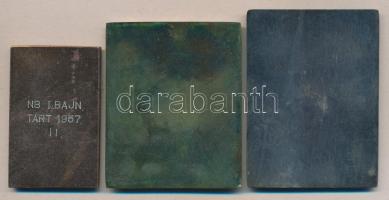 1957-1971. 3db különféle sporttal kapcsolatos plakett T:2