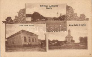 Letkés Fő utca, Római katolikus iskola és templom (EB)