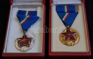 ~1970. "Közbiztonsági Érem" a rendőrség tagjai részére arany és ezüst fokozata, mindkettő ...