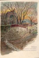 Budapest naplemente, litho (cut)