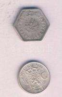 Egyiptom 1944. 2P Ag T:2- / Holland  Kelet India 1898. 1/4G Ag T:2 Egypt 1944. 2 Piastres Ag C:VF / Netherlands East Indies 1941. 1/4 Gulden Ag C:XF