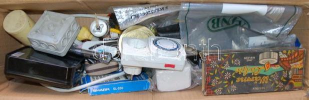 Doboznyi (15×50)cm elektromossággal, barkácsolással kapcsolatos holmik