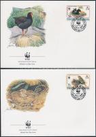 WWF: Birds set on 4 FDC WWF: Madarak sor 4 db FDC-n