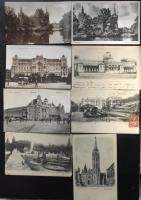 141 db háború előtti Budapest képeslap sok századfordulóssal, közte Divald, Stengel, stb