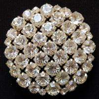 Ana's "14K Karat Shop Beverly Hills"-ből való cirkón kitűző, 6 cm-es átmérővel