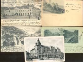 27 db régi városképes lap a történelmi Magyarország területéről (kettő 1899-ből)