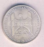 NSZK 1978D. 5M Ag "Gustav Stresemann" T:2 GFR 1978D 5 Mark Ag "Gustav Stresemann" C:XF