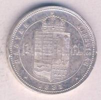 1881KB. 1Ft Ag "Középcímer" T:2/2-