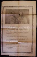 II. Miklós orosz cárt és V. György brit királyt ábrázoló plakát (sérült) 30x47cm