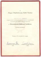 1970 Losonczi Pál a Népköztársaság Elnöki Tanácsnak elnökének aláírása emléklapon