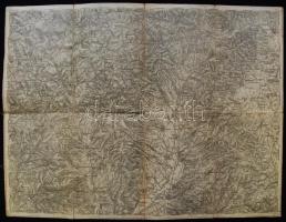 Cca 1885, 2 db katonai térkép a felvidékről: Zone 10 (Tót-Próna, Privigye), 13 (Wartberg, Tallós)  Méretarány 1:75000