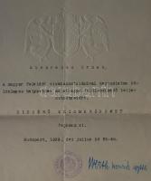 1939 Felvidéki emléklap Werth Henrik a Magyar Királyi Honvédség vezérkari főnökének aláírásával és d...