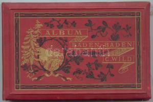 C.Wild Baden-Baden album: 13 db kép, viseltes állapotban, Amszterdam képeslappal
