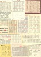 14db klf magyar kártyanaptár az 50-60-as évekből