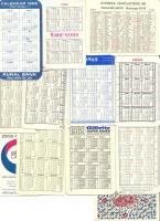 12db klf külföldi kártyanaptár a 60-as évekből