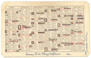 1938 Kétoldalú tárcanaptár