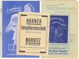 ~1940 4db Marnitz tangóharmonika reklámnyomtatvány, katalógus