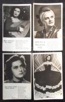 65 db háború előtti főleg magyar színész képeslap jobbakkal, benne több Karády, vegyes minőség