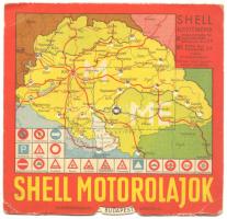 Shell motorolajok feliratú a kiegészült Magyarországot ábrázoló forgatható térkép