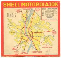 Shell motorolajok feliratú a kiegészült Magyarországot ábrázoló forgatható térkép