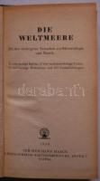 1956 A világ óceánjai zsebtérkép - Die Weltmeere Taschenatlas, hajók ábráival, térképekkel, jelzések...