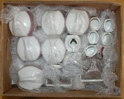 Karlsbad csehszlovák porcelán fűszertartó készlet, összesen 15 db,