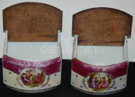 Karlsbad csehszlovák porcelán fűszertartó készlet, összesen 15 db,