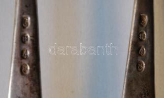 Ezüstözött húsvilla és kanál az amerikai Gerity Products jelzésével / 
Silver plated serving spoon a...